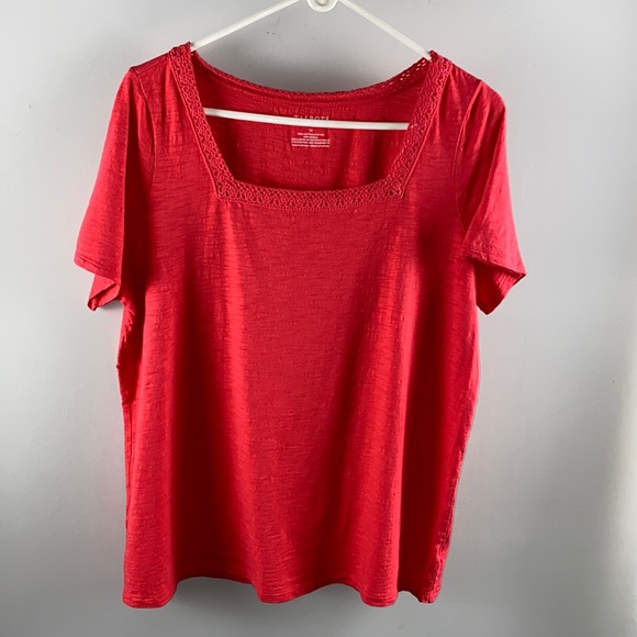 Talbots Tops - Talbots Plus basic top coral